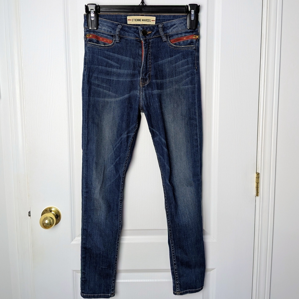 Etienne Marcel Skinny Classic Blue Wash Jeans Denim Pants Women’s Size 26